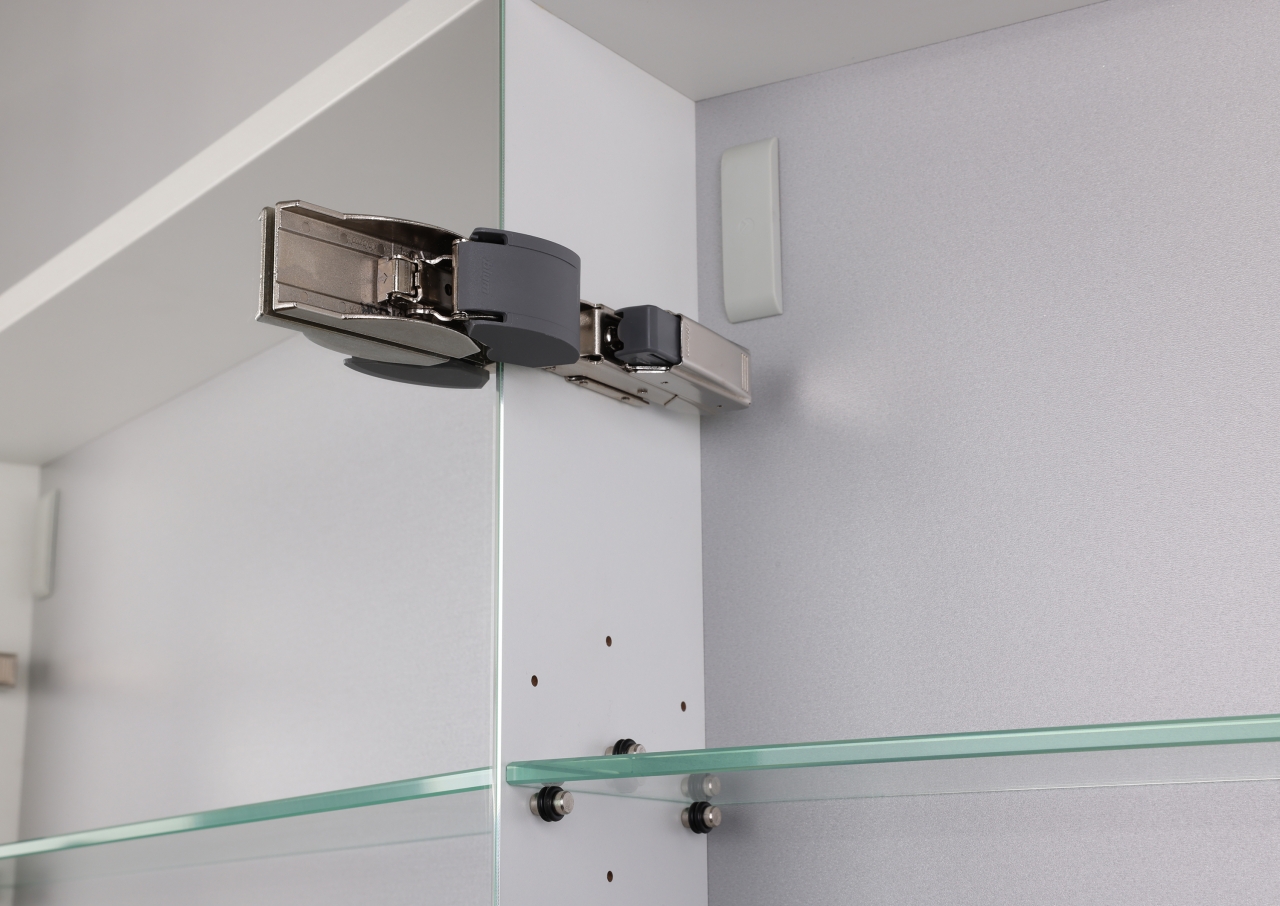 Spiegelschrank 130 cm integrierte MULTI Light LED Beleuchtung Doppelspiegeltüren Spiegelschrank 130 cm integrierte MULTI Light LED Beleuchtung Doppelspiegeltüren