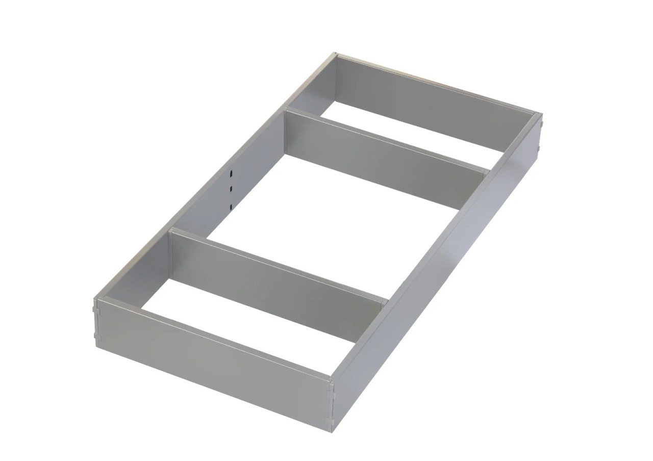 Auszugseinteilung Tavinea Sorto, Farbe: Silber, Breite 186 mm, Tiefe 350 mm