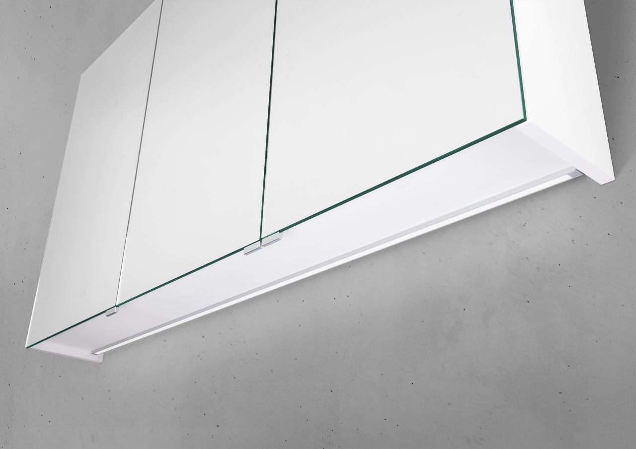 Spiegelschrank 130 cm integrierte MULTI Light LED Beleuchtung Doppelspiegeltüren Spiegelschrank 130 cm integrierte MULTI Light LED Beleuchtung Doppelspiegeltüren