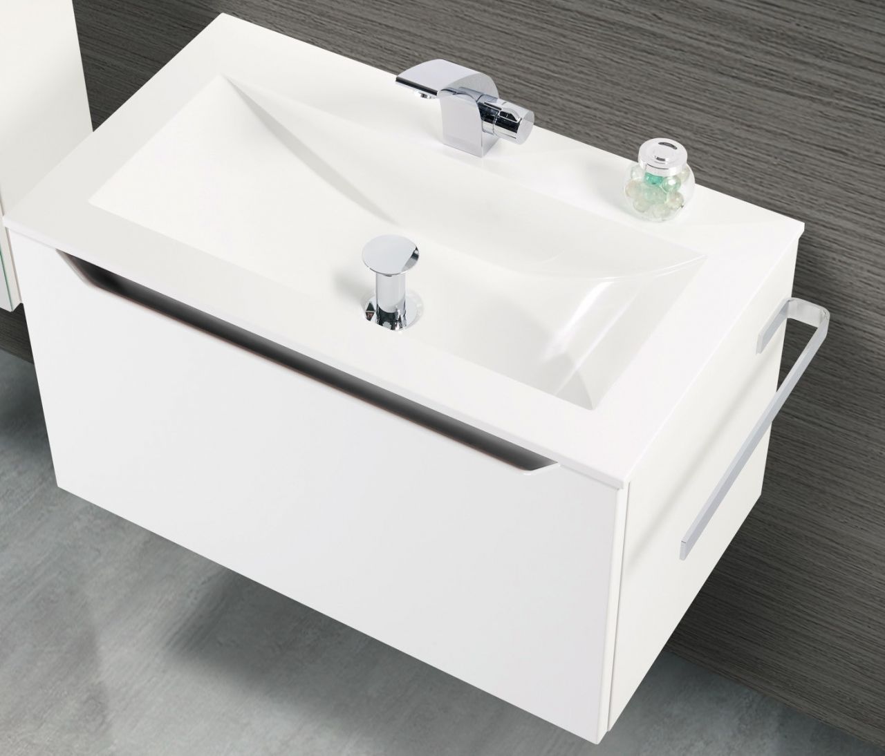 Badmöbel Monza, Waschtisch mit Unterschrank 80cm, Made in Germany