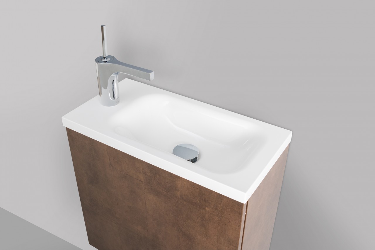 Intarbad Rimini Gäste WC Badmöbel Set, Made in Germany