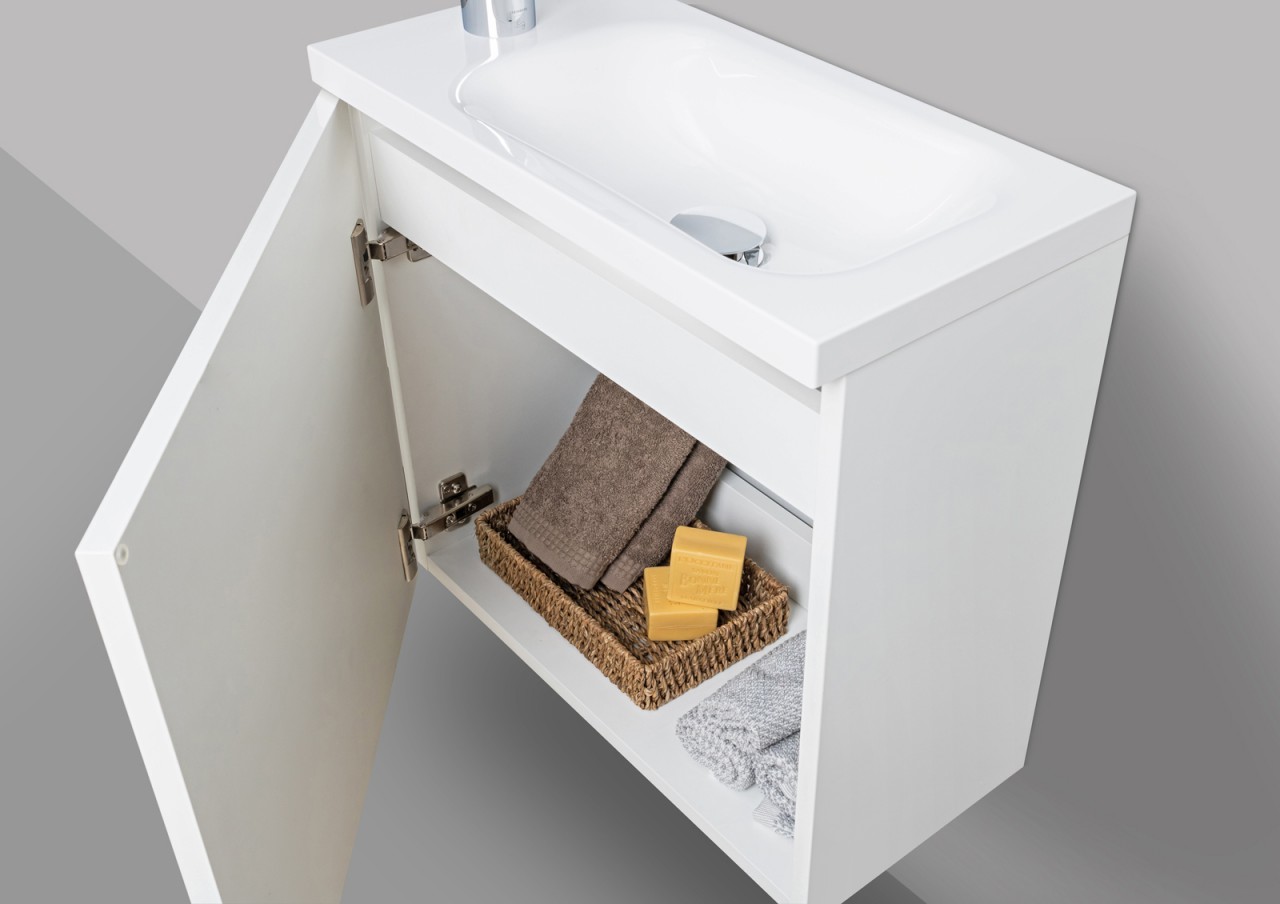 Intarbad Rimini Gäste WC Badmöbel Set, Made in Germany