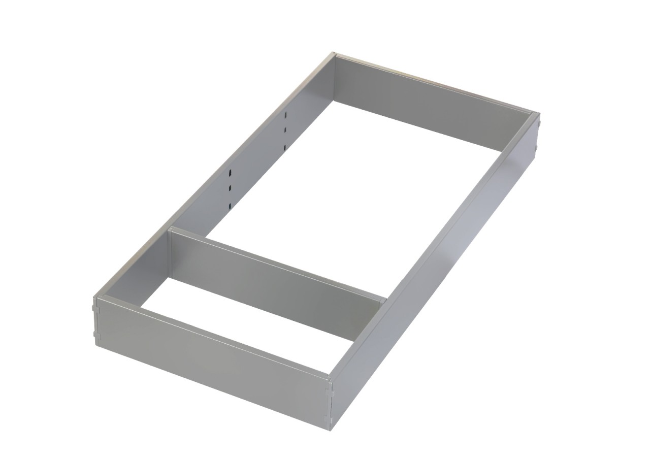 Auszugseinteilung Tavinea Sorto, Farbe: Silber, Breite 186 mm, Tiefe 400 mm